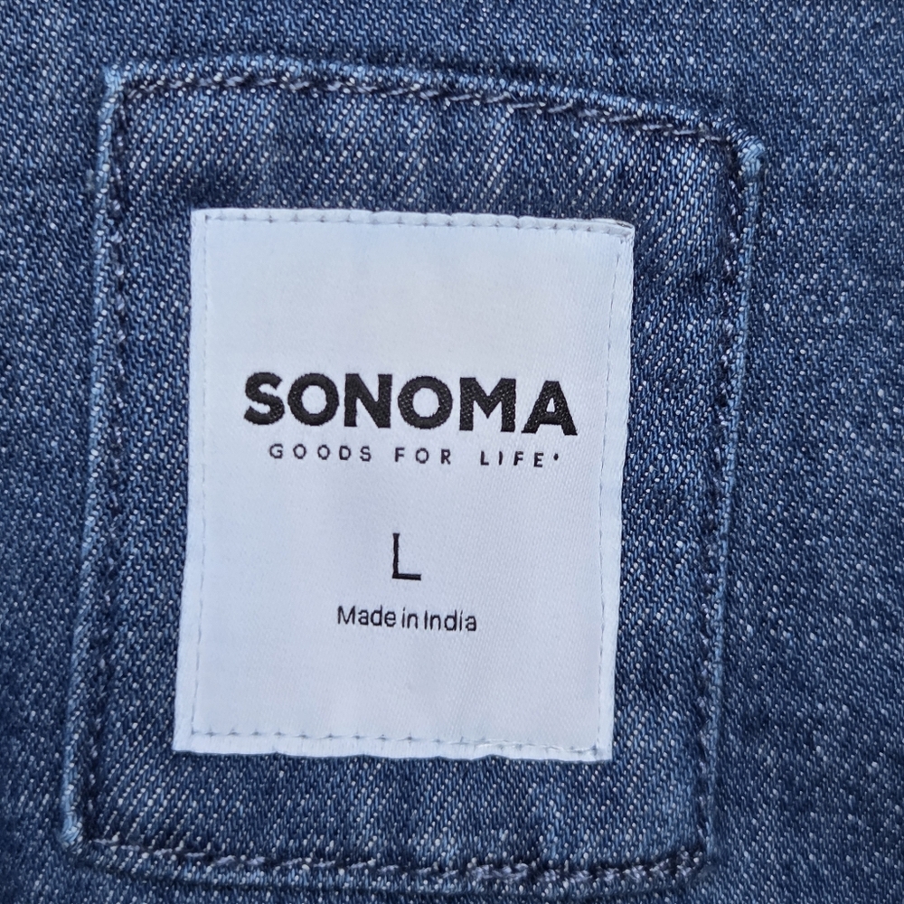 Sonoma Zip Up Jean Jacket Size-L - Picture 10 of 10